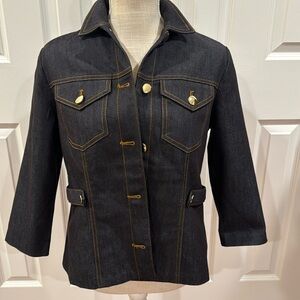 Denim blue with gold buttons jacket